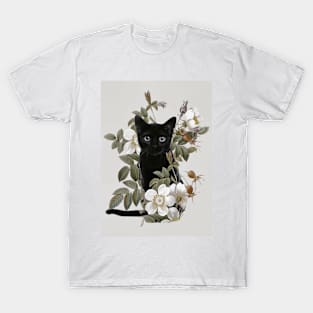 Cat With Flowers T-Shirt